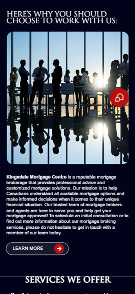 Business people silhouettes looking through office window on Kingsdale Mortgage Centre mobile view